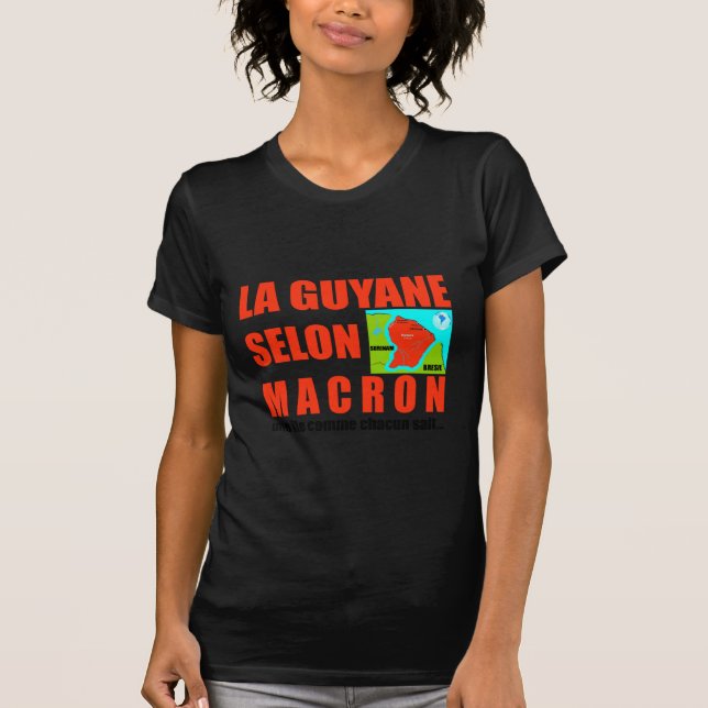 Macron sagt, Französisch ist eine Insel T-Shirt (Vorderseite)