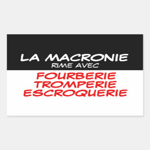 Macronie Fourberie Tromperie Escroquerie Aufkleber