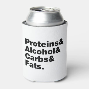 Macronutrients. Proteine & Alkohol & Fette. Dosenkühler
