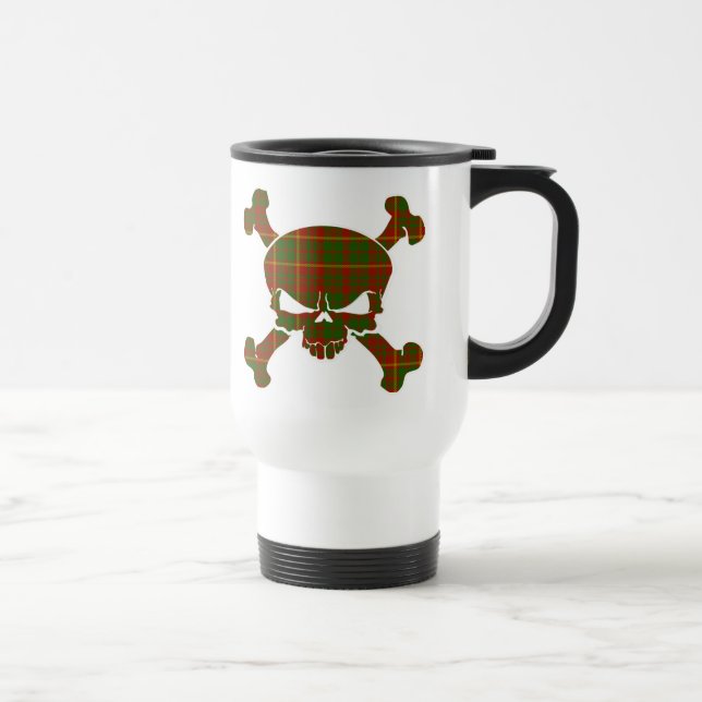 MacRory Tartan Skull No Banner Reisebecher (Rechts)