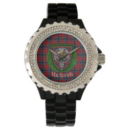 MacTavish Scottish Clan Tartan & Crest Armbanduhr