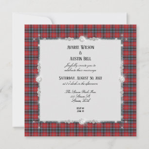 MacTavish Scottish Tartan Wedding Einladung