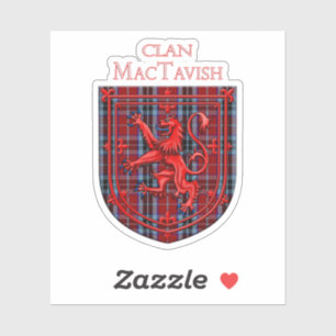 MacTavish Tartan Scottish Plaid Lion Rampant Aufkleber