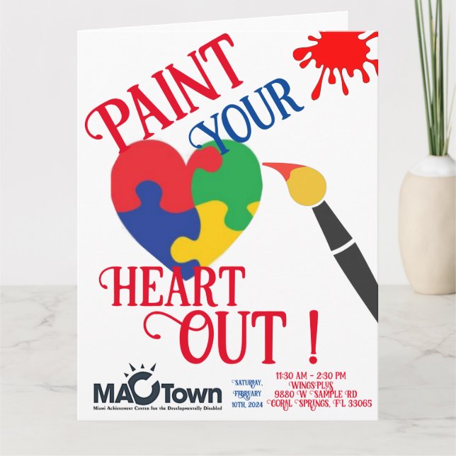 MACTown Paint Your Heart Out Card Dankeskarte (Vorderseite)