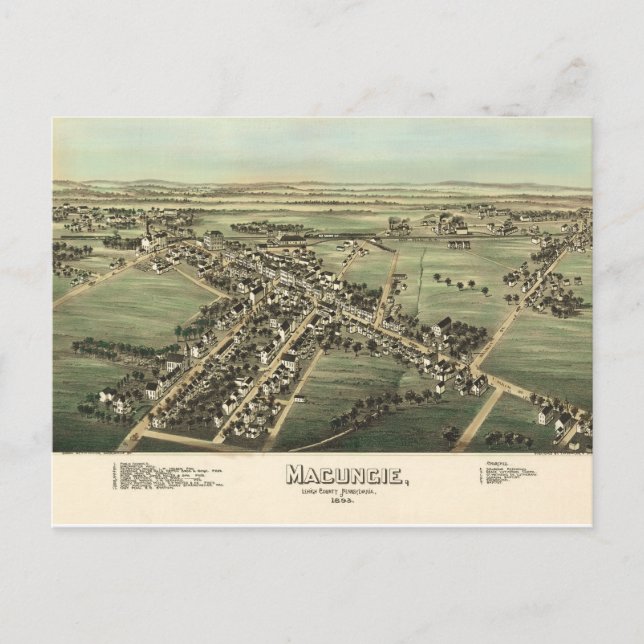 Macungie PA Postkarte (Vorderseite)