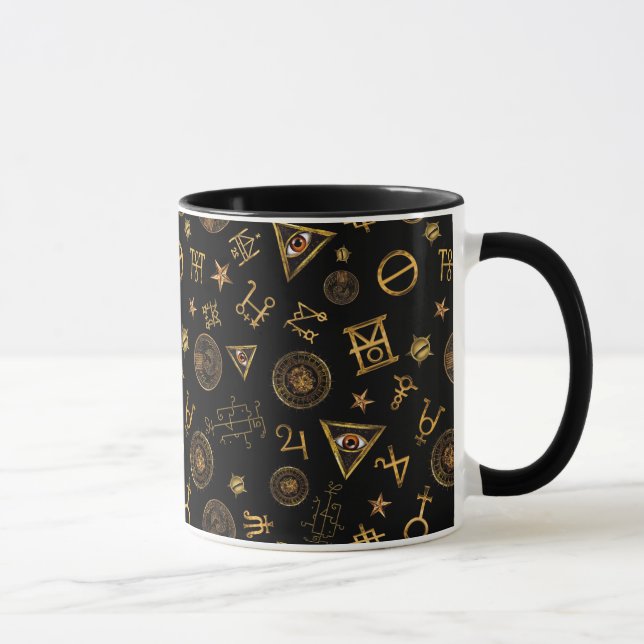 MACUSA™ Magic Symbols und Wappen Muster Tasse (Rechts)