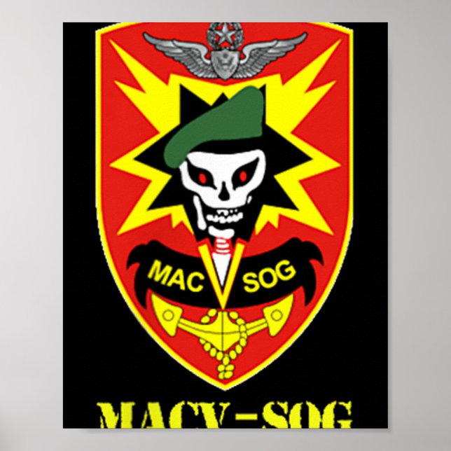 Macv-sog Army Unit Small Patch Vollfarbiges Vietna Poster (Vorne)