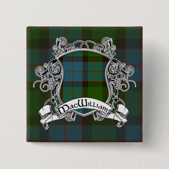 MacWilliam Tartan-Schild Button (Vorderseite)