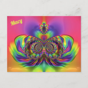 MACY ~ 3D-Entwurfsmuster ~ Mehrfarben Postkarte