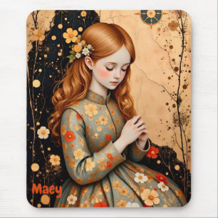 MACY ~ Elegantes Vintages Mädchen ~ Mousepad