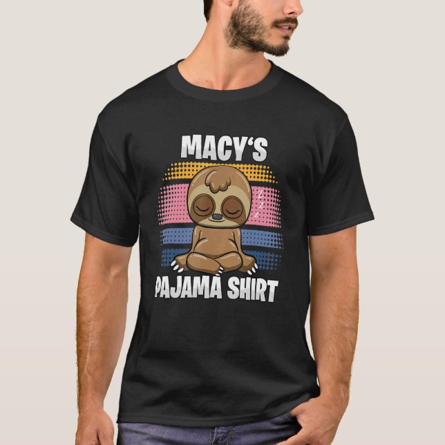 Macy's Personalisiertes Schlafen in Pajama T-Shirt (Vorderseite)