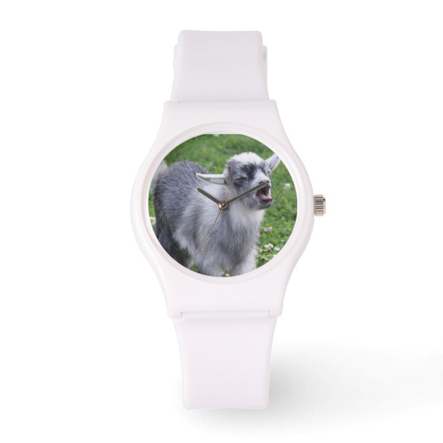 Mad Baby Goat Armbanduhr (Vorderseite)