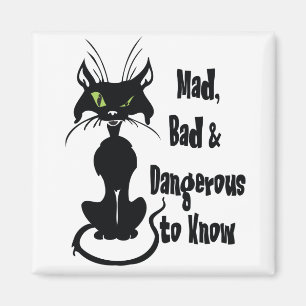 Mad, Bad & Dangerous to Know, black cat Magnet