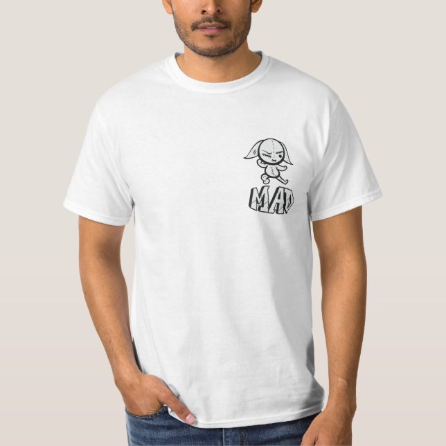 Mad Bunny Spaß T - Shirt (Vorderseite)