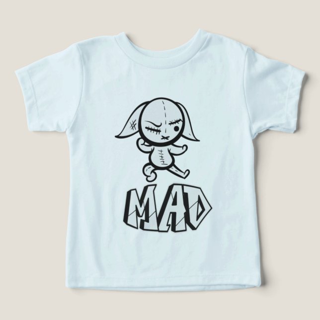 Mad Bunny Spaß T - Shirt (Design Vorderseite)