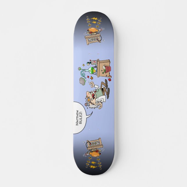 Mad Cartoon Scientists mit benutzerdefiniertem Tex Skateboard (Vorne)