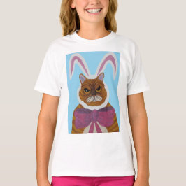 Mad Cat in Bunny Ears Easter  T-Shirt