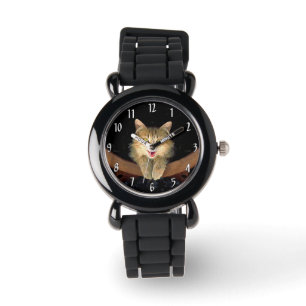 Mad Cat Painting - Niedliche Original Cat Art Armbanduhr
