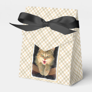Mad Cat Painting - Niedliche Original Cat Art Geschenkschachtel