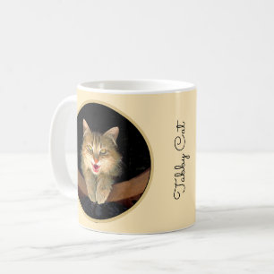 Mad Cat Painting - Niedliche Original Cat Art Kaffeetasse