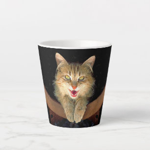 Mad Cat Painting - Niedliche Original Cat Art Milchtasse