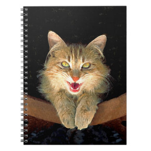 Mad Cat Painting - Niedliche Original Cat Art Notizblock