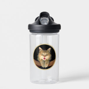 Mad Cat Painting - Niedliche Original Cat Art Trinkflasche
