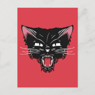 Mad Cat Postcard Postkarte