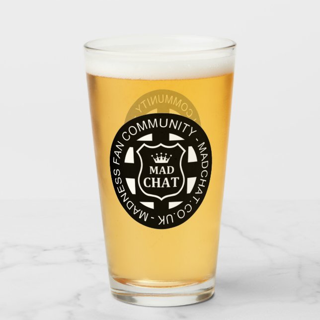 Mad Chat Beer Glass Glas (Rückseite (gefüllt))