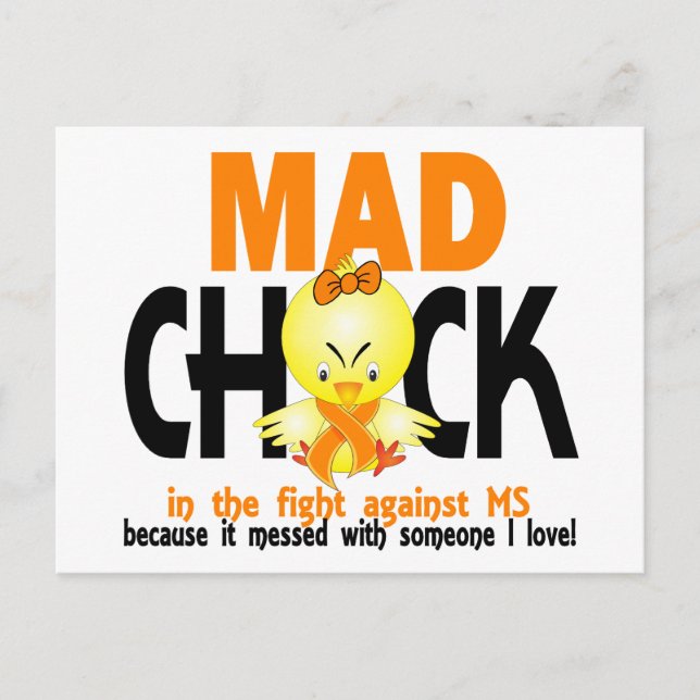 Mad Chick in Fight MS Postkarte (Vorderseite)