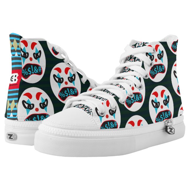 Mad Clown Face Hoch-geschnittene Sneaker (Paar)