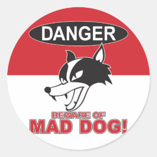 MAD DOG シール001 RUNDER AUFKLEBER