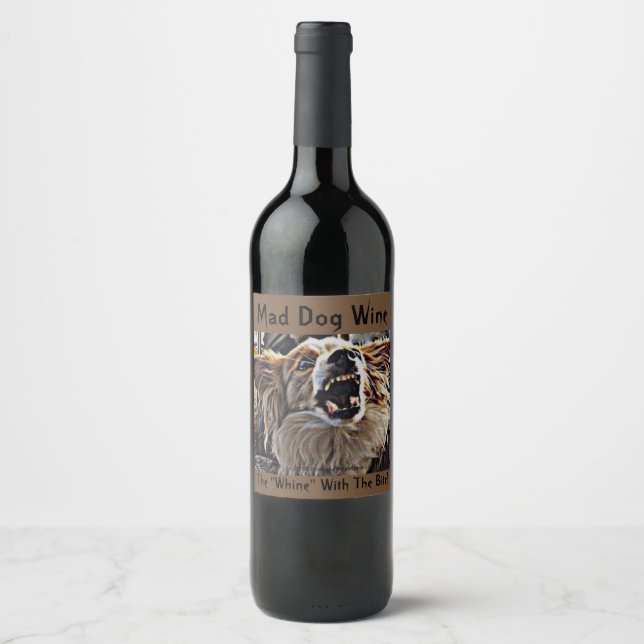 MAD DOG WINE WEINETIKETT (Vorderseite)