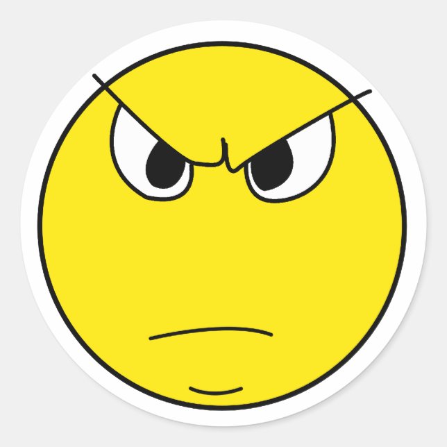 Mad Face Runder Aufkleber (Vorderseite)