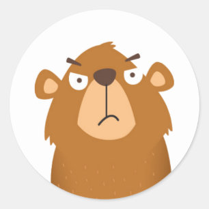 Mad Groundhog Runder Aufkleber
