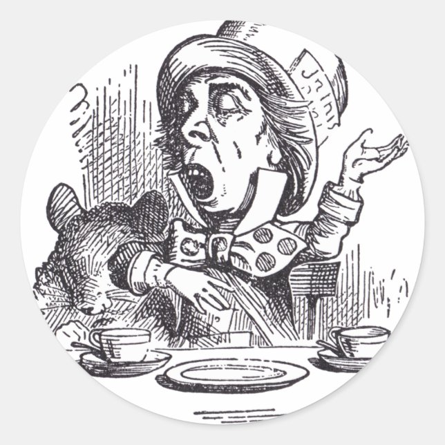Mad Hatter 1 Runder Aufkleber (Vorderseite)