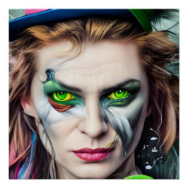 Mad Hatter AI generierte Kunst Poster