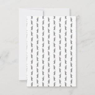 Mad Hatter Alice in Wonderland Art CUSTOM BG COLOR RSVP Karte