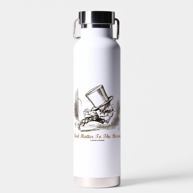 Mad Hatter auf die Rettungswonderland-Sentiment Trinkflasche (Vorne)