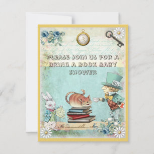 Mad Hatter & Cat Bringen Sie eine Babydusche mit. Einladung