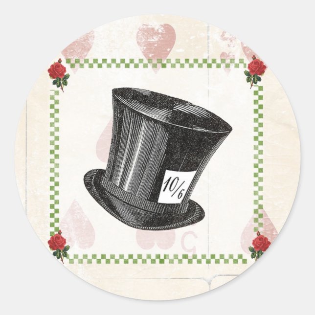 Mad Hatter Hat Sticker (Vorderseite)