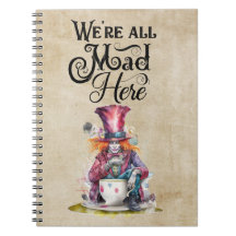 Mad Hatter Notebook wir sind alle tot