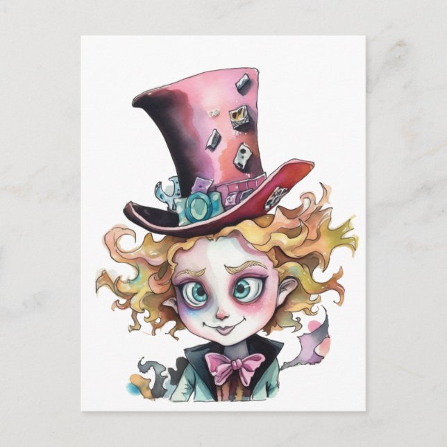 Mad Hatter Postkarte (Vorderseite)