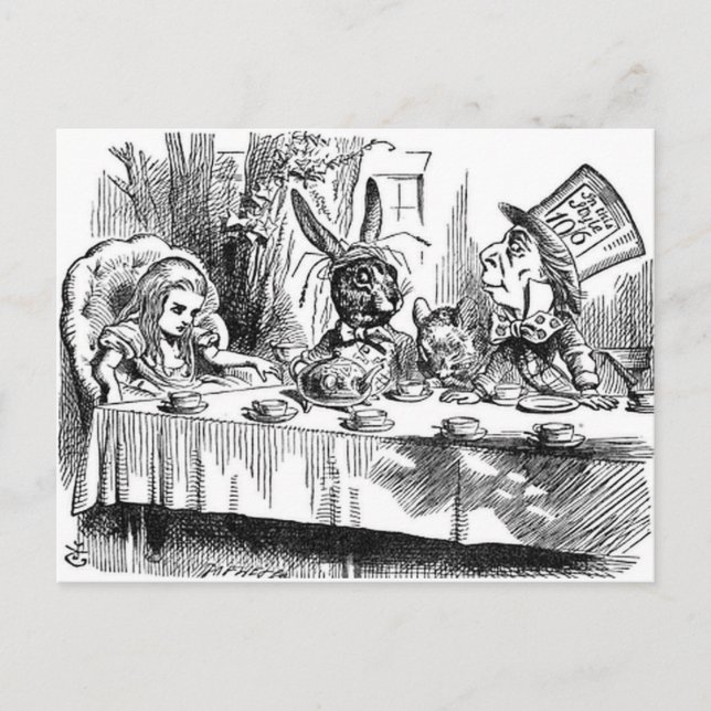 Mad Hatter Postkarte (Vorderseite)
