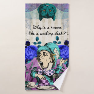 Mad Hatter Raven Schreibtisch Badehandtuch