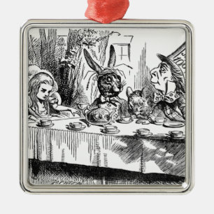 Mad Hatter Silbernes Ornament