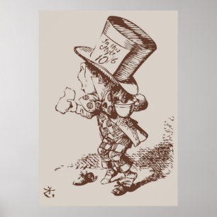 Mad Hatter Tea Colored Poster