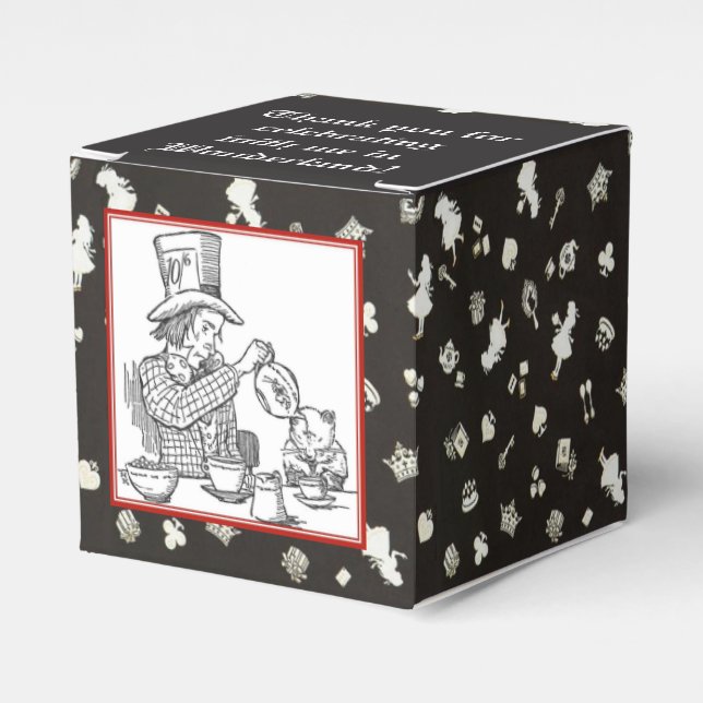 Mad Hatter und Dormouse Geschenkschachtel (Vorderseite)