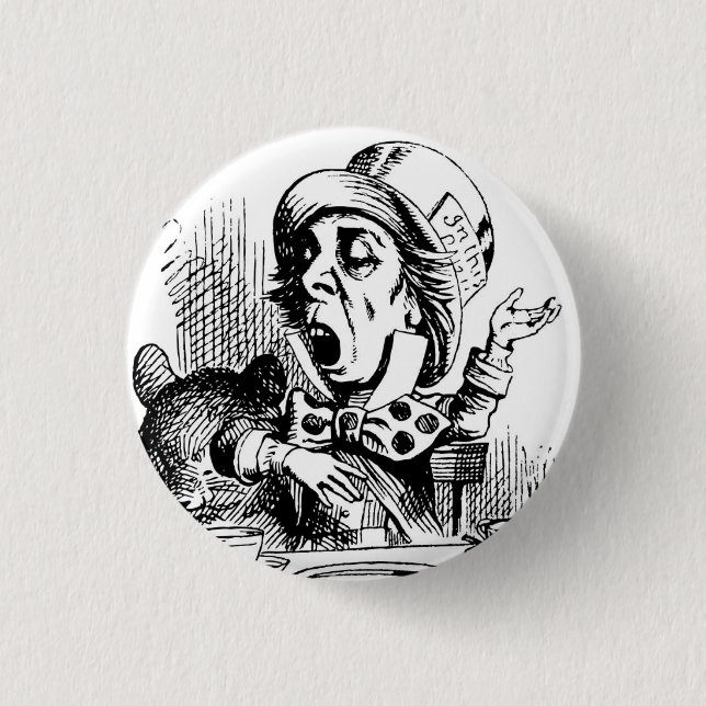 Mad Hatter von John Tenniel Button (Vorderseite)