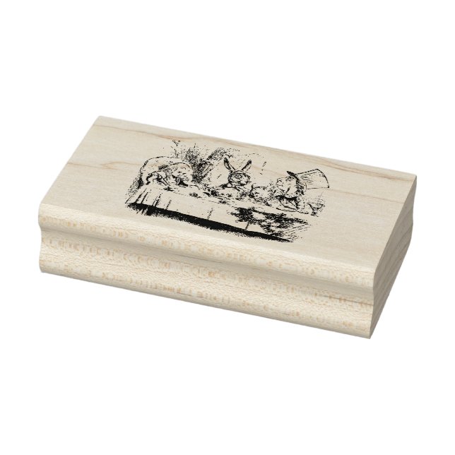 Mad Hatters Tee Party personalisieren Gummistempel (Stempel)